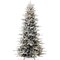Best Choice Products Pre-Lit Flocked Artificial Aspen Noble Fir Christmas Tree w/ Branch Tips, LED Lights - Black